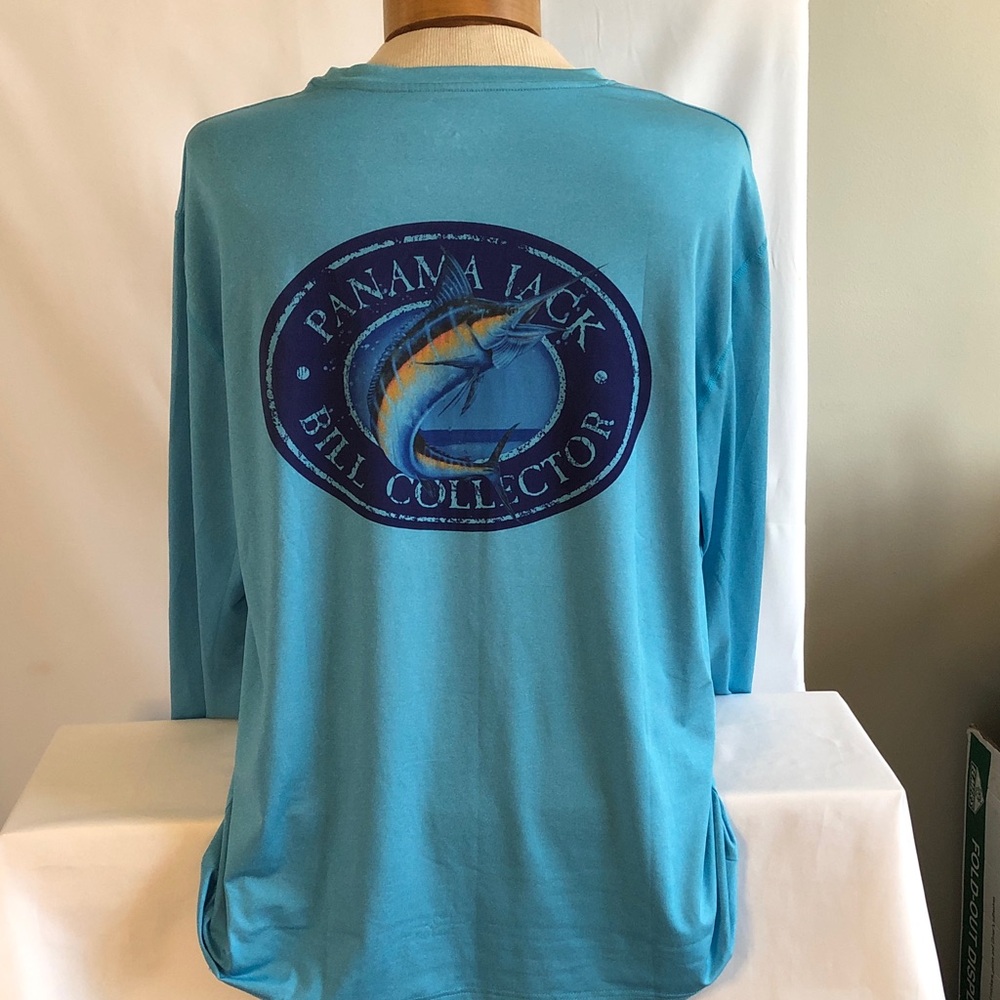 Panama Jack Teal Long Sleeve Tee